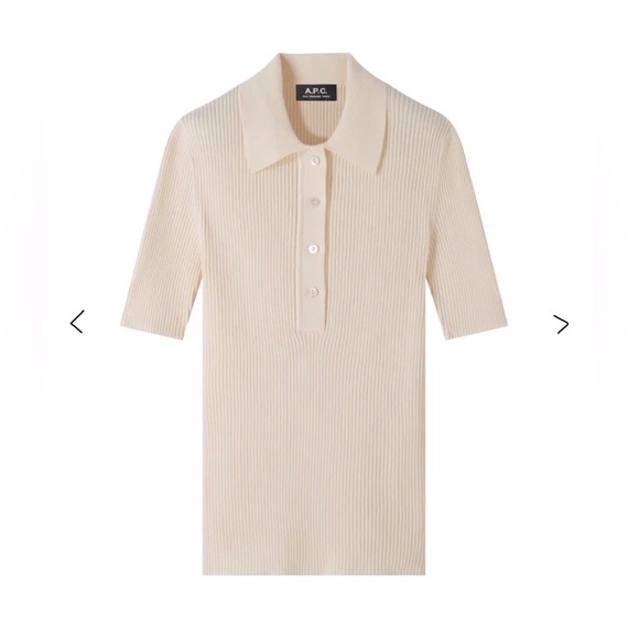 A.P.C. Tops - A.P.C. Danae Polo in Ecru - Small
